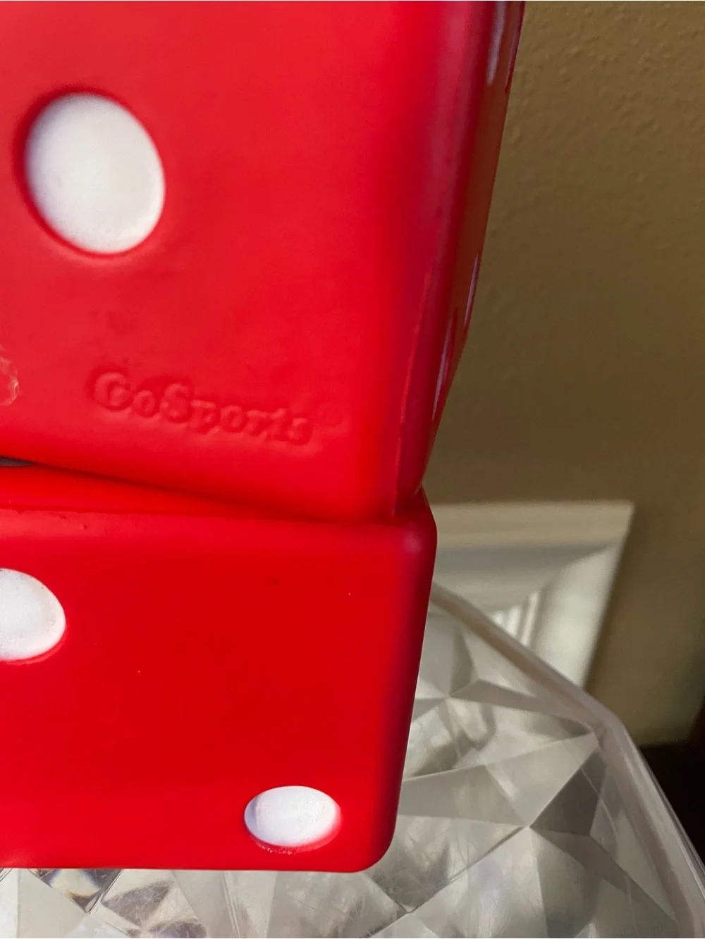 Go To Sports Huge Dice set of 6 Dice Red and White!